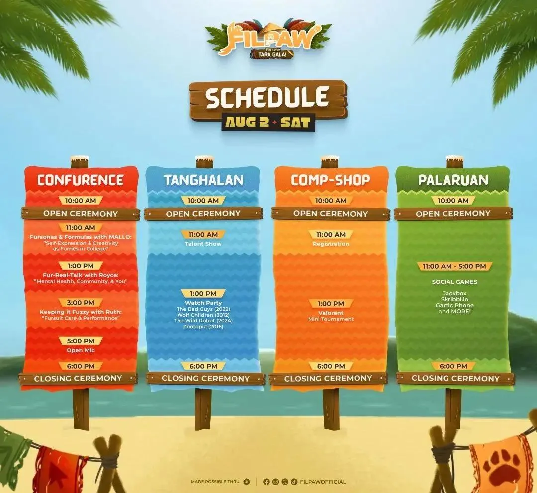 FILPAW Schedule