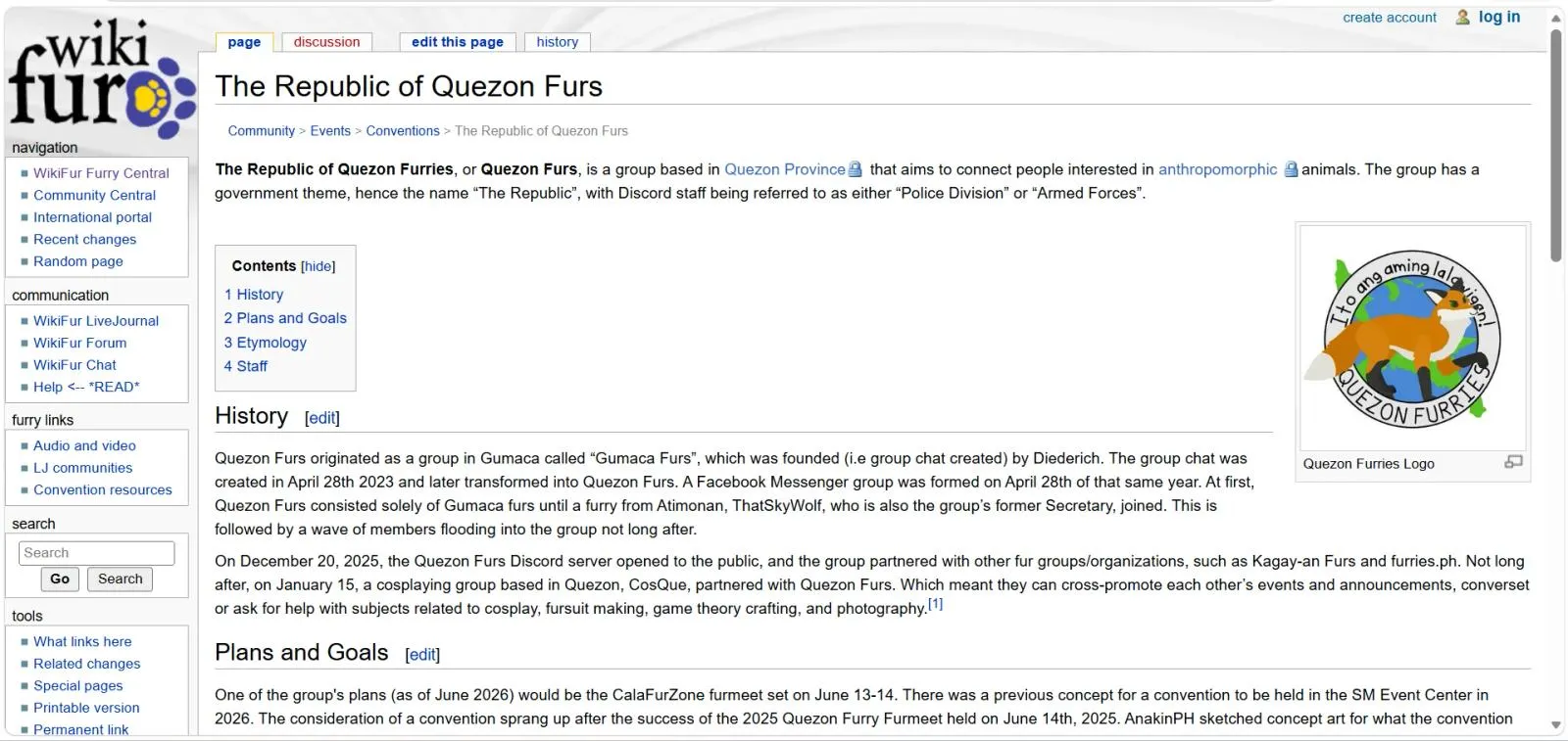 Quezon Furs on WikiFur!