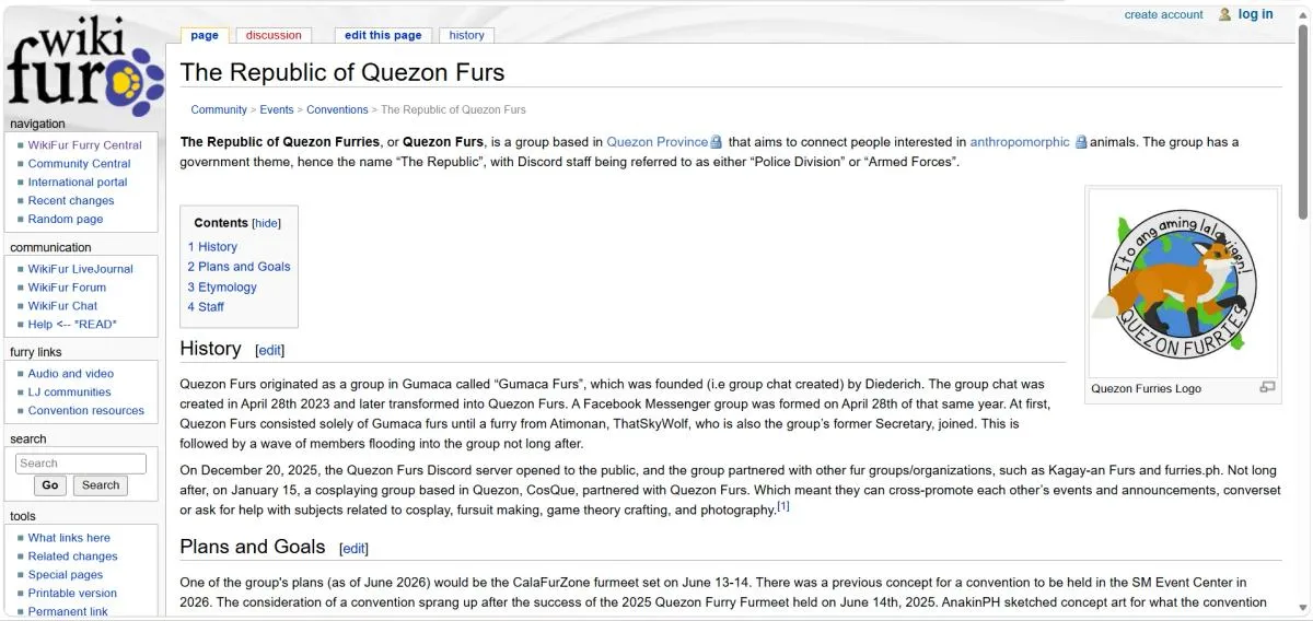 Quezon Furs on WikiFur!