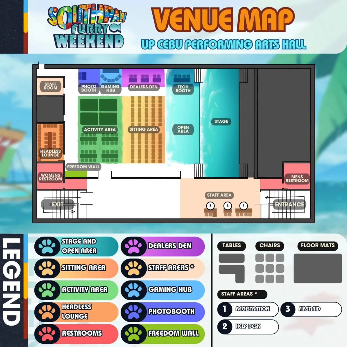 SOUTHPAW FURRY WEEKEND 2026 VENUE MAP!