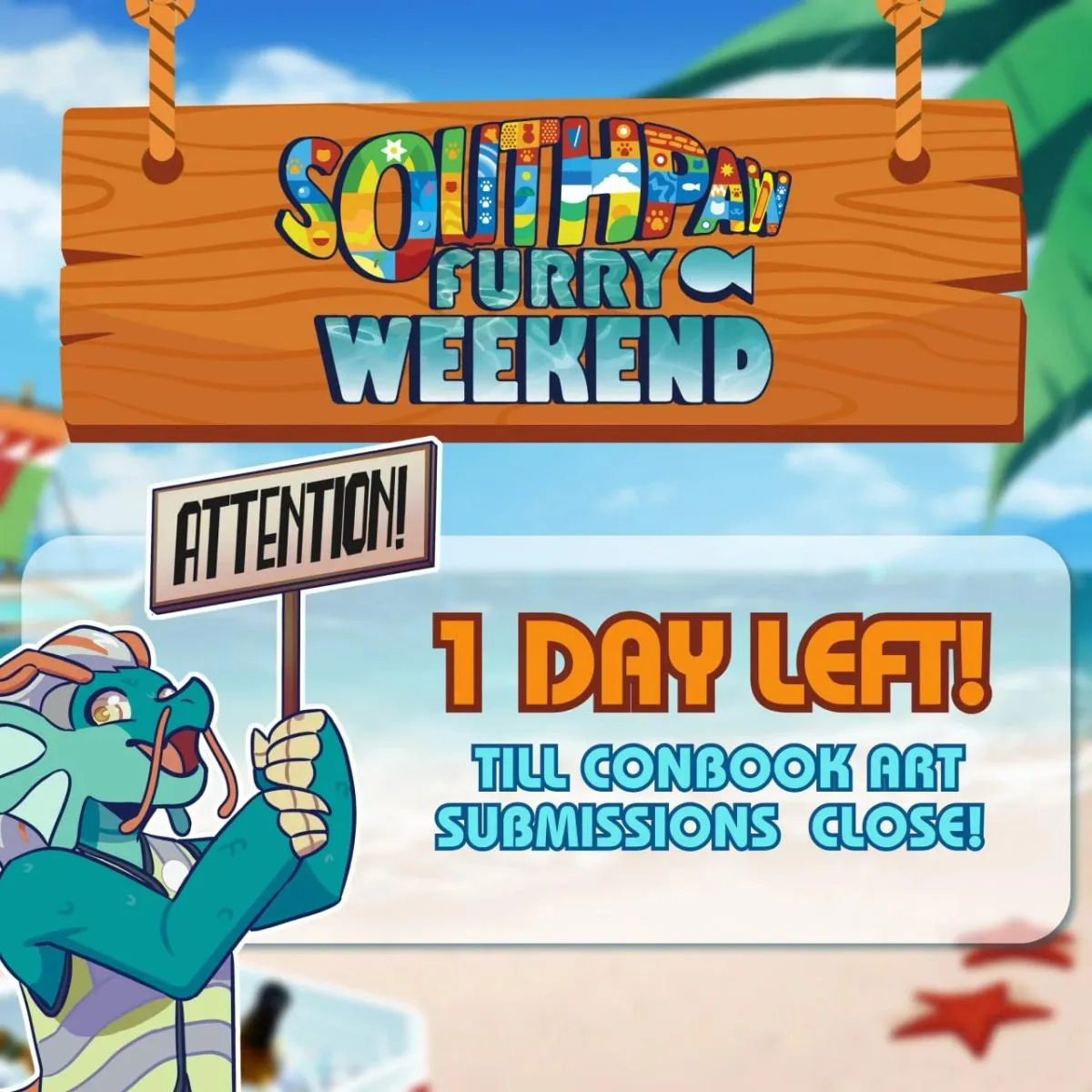 CONBOOK ART SUBMISSIONS FOR SOUTHPAW FURRY WEEKEND 2026 CLOSE IN 1 DAY!