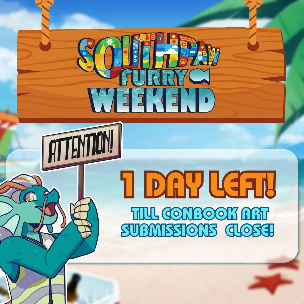 CONBOOK ART SUBMISSIONS FOR SOUTHPAW FURRY WEEKEND 2026 CLOSE IN 1 DAY!