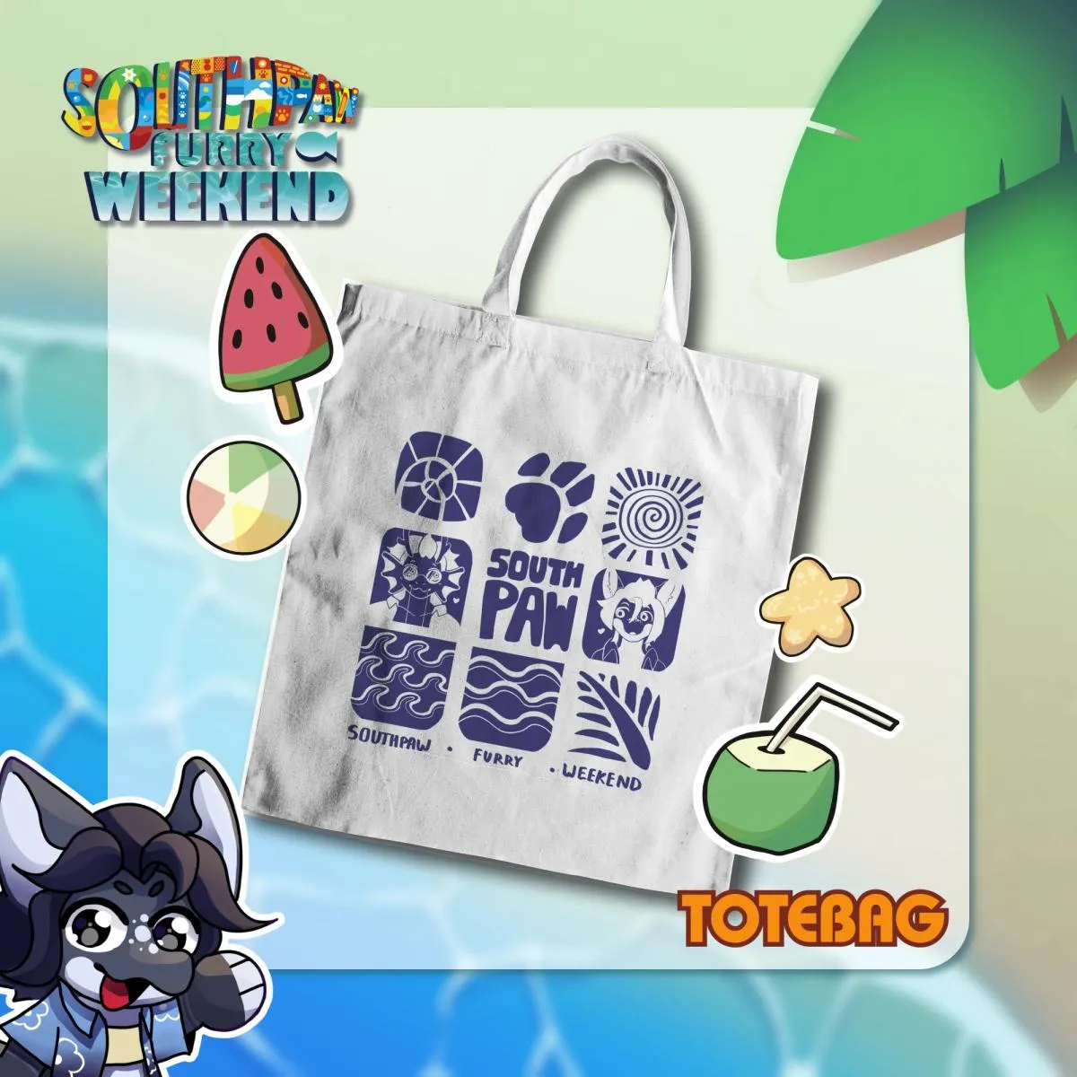 Event Totebag Preview for Southpaw Furry Weekend 2026!