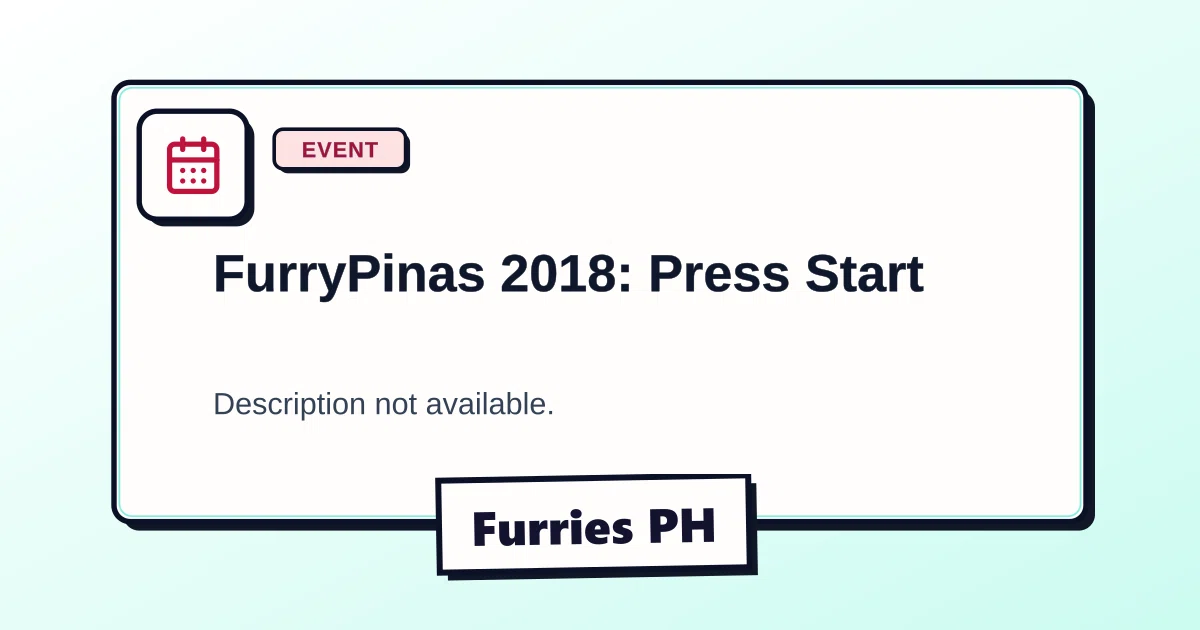 FurryPinas 2018: Press Start