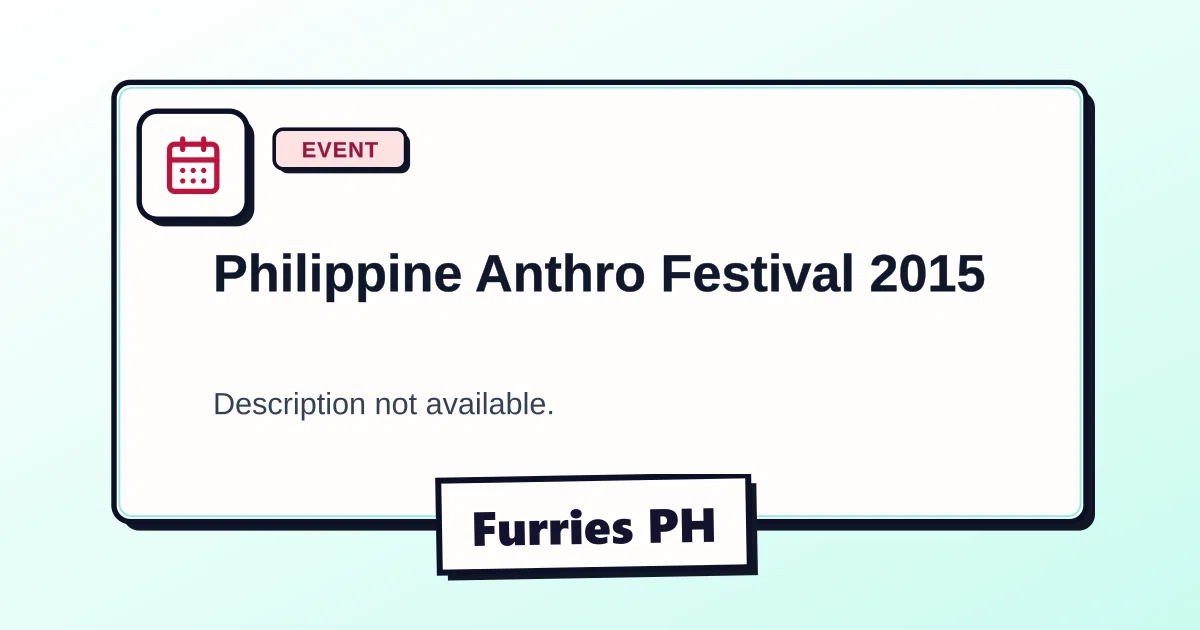 Philippine Anthro Festival 2015